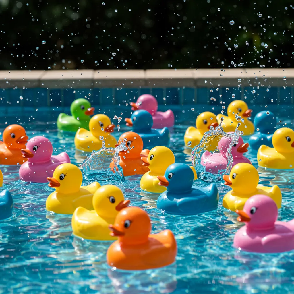 A duck floating on top of a body of water