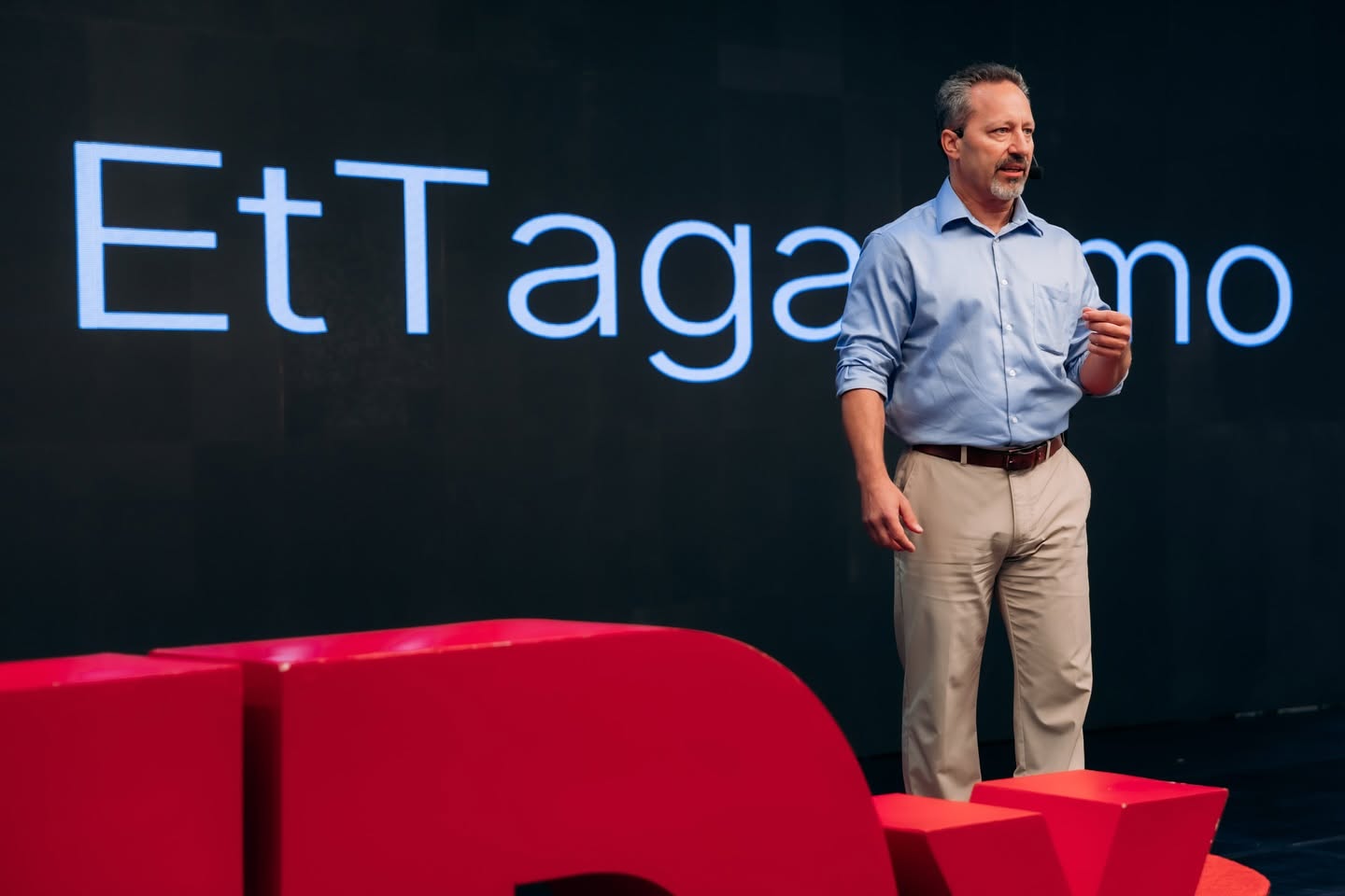 Speaker on stage