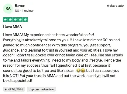 Verified client Google review screenshot