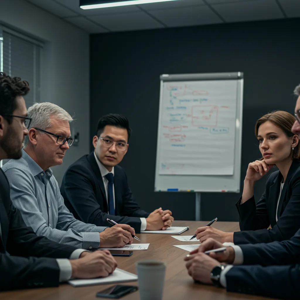 Board of directors strategically planning the mergers and acquisition approach