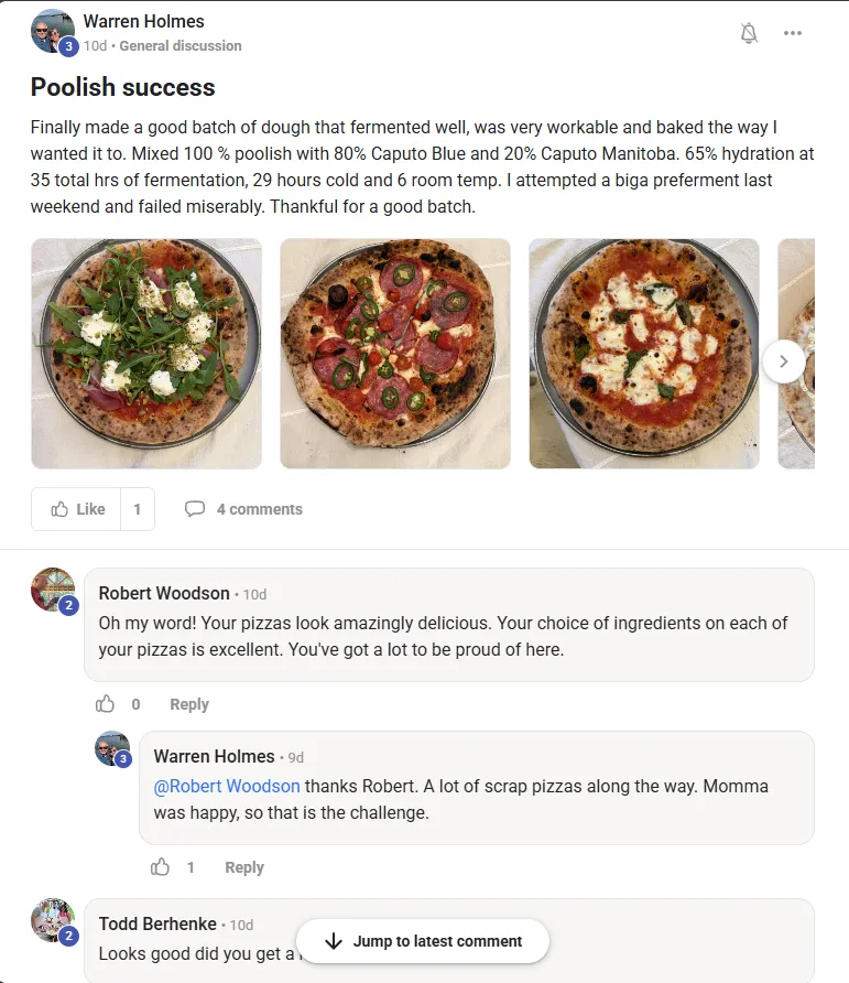 a student post in the community