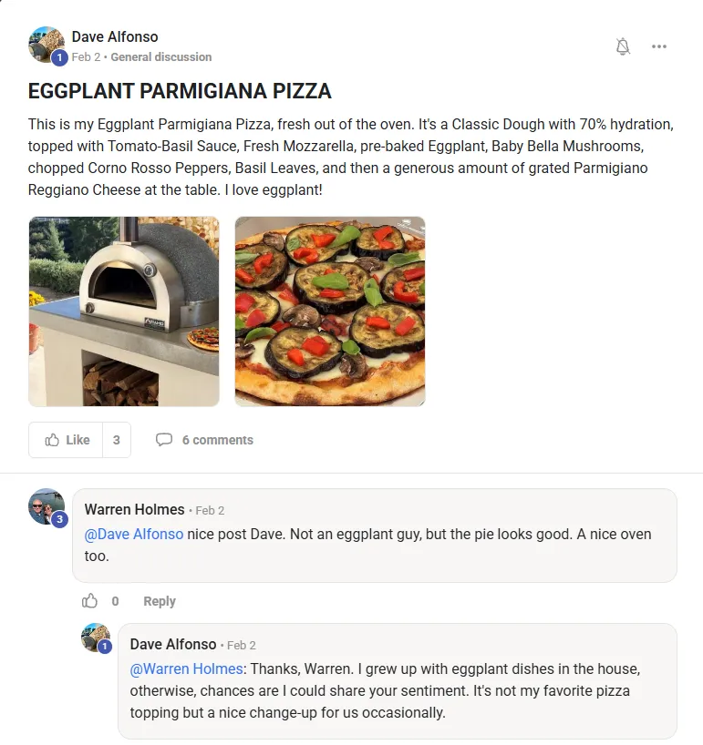 a student post in the community