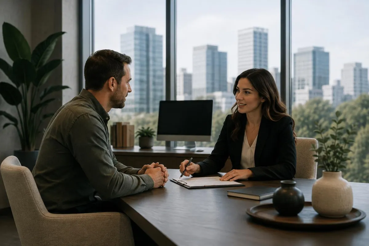 Doctor consulting with a patient in an office