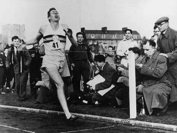 Bannister breaking the four minute mile to illustrate the importance of belief