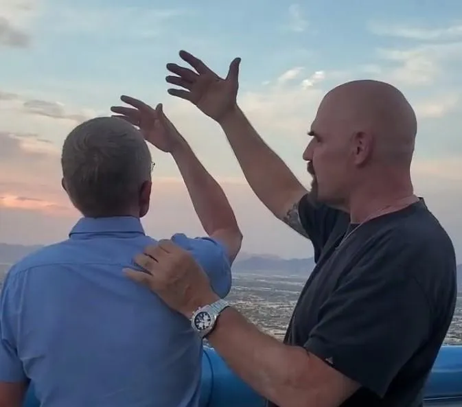 A man being hypnotized in Las Vegas