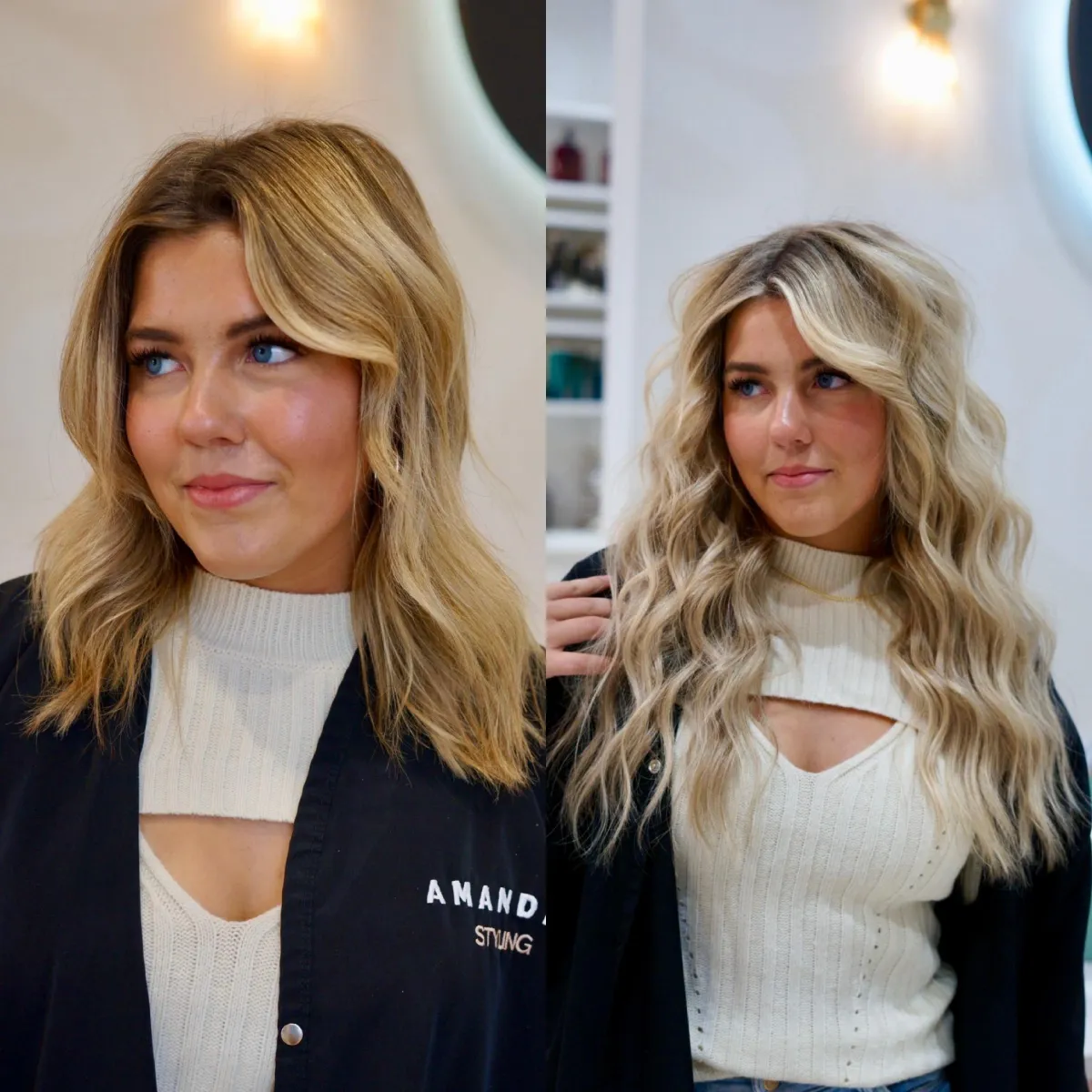 NBR hair extensions transformation Houston