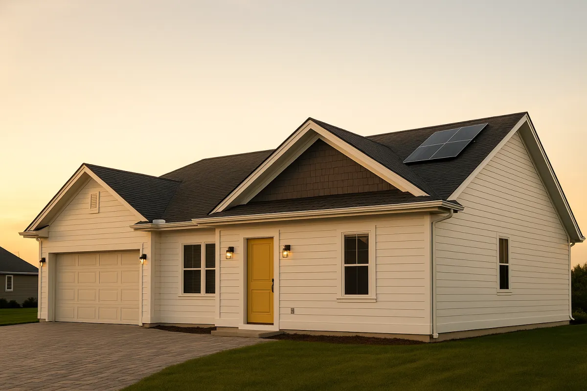home with solar panels
