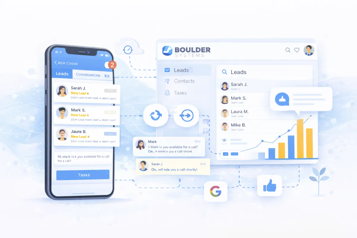 Illustration of a mobile app access for clients to use for their business
