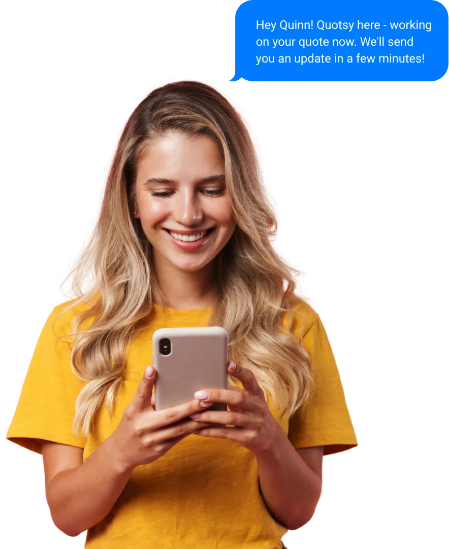 California homeowner reviewing wildfire insurance quote on phone