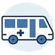 Icon representing mobile preventive health screenings and on-site workplace health screening events.
