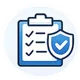 Compliance checklist icon representing regulatory compliance in workplace health screening programs.