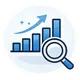 Analytics icon representing measurable health outcomes from workplace wellness and preventive screening programs.