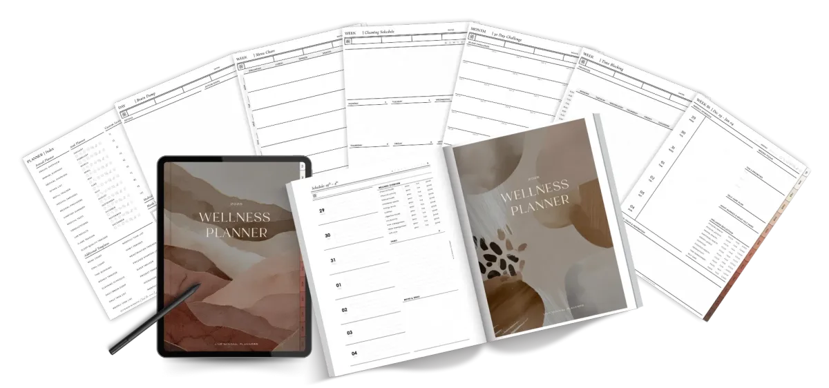 Live Minimal Community Membership Chronic Illness and Wellness Planners