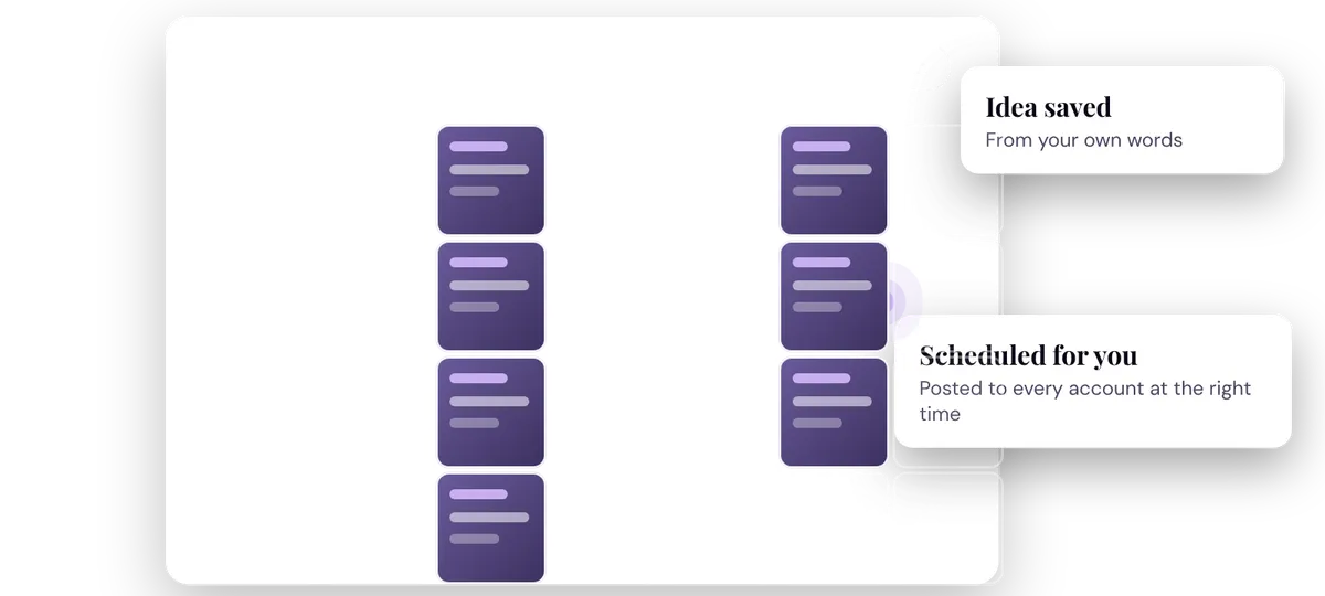 Content planner calendar with scheduled social posts