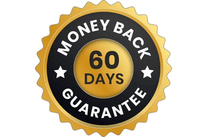 displays 60 day money bak badge