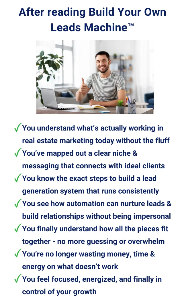 Picture of after reading the Build Your Own Leads Machine book - happy and confident
