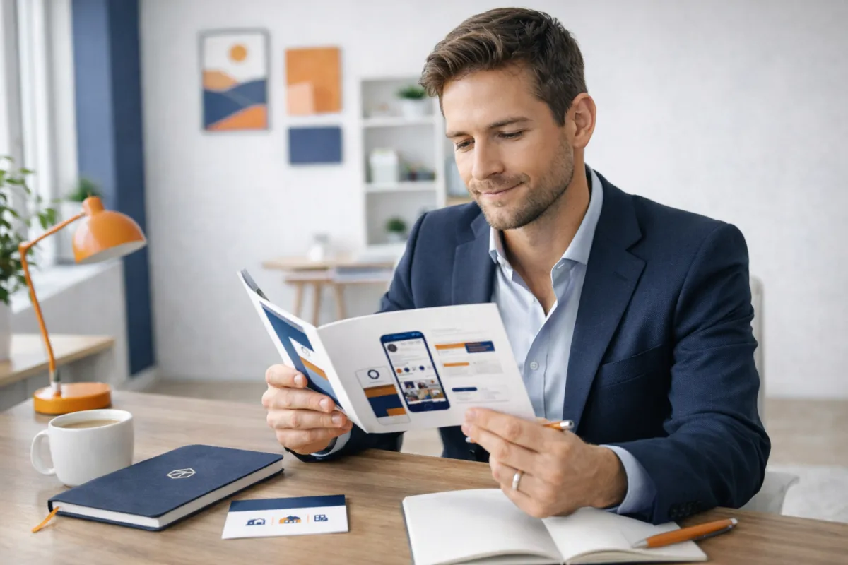 Real Estate agent working on his personal real estate brand