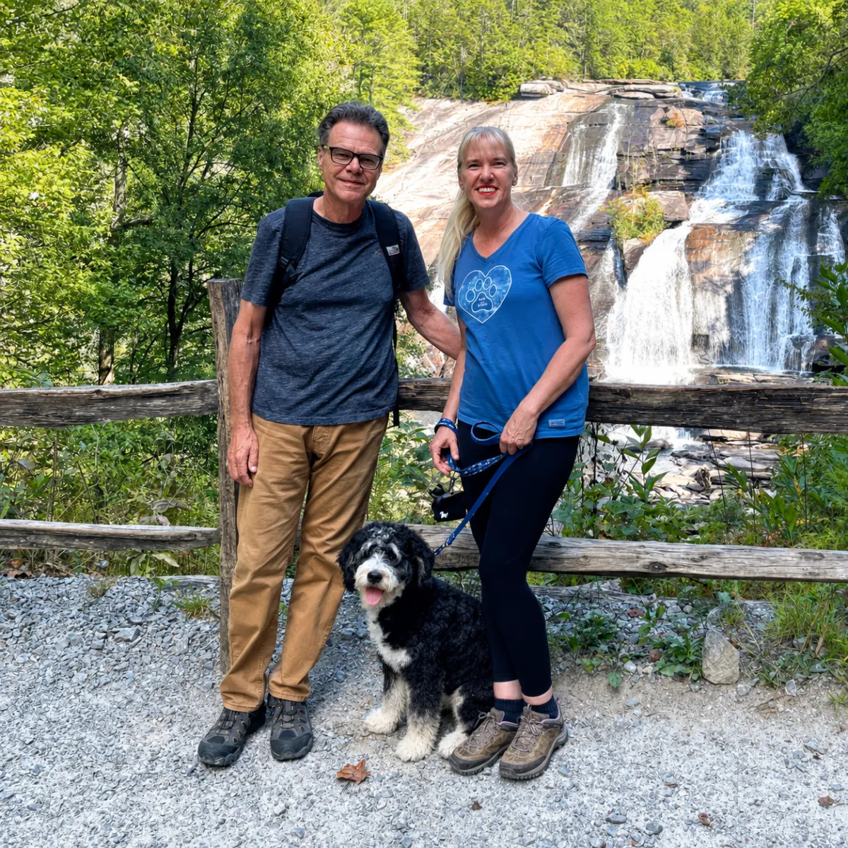Randy Hoyt and Yvonne Hoyt with Buster - Svolta Marketing Solutions owners