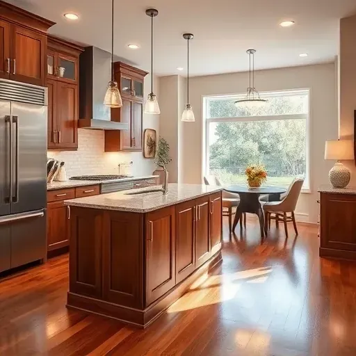 Renovated kitchen in Portola Springs, CA featuring modern cabinetry, stainless steel appliances, and elegant granite countertops.