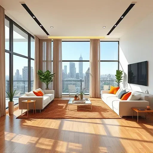 Stunning remodeled interior space showcasing modern design elements in Los Angeles, CA without any people visible