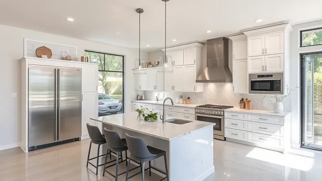 Remodeling in Mission Viejo, CA with modern kitchen design and open layout.