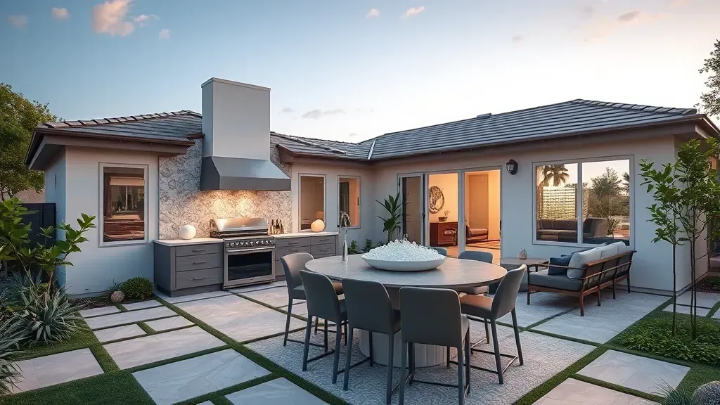 Remodeling in Foothill Ranch, CA showcasing a modern kitchen and open living space design.