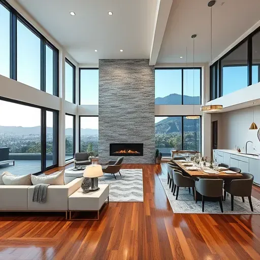 Beautifully remodeled interior space in Los Angeles featuring modern design elements and elegant decor without people.