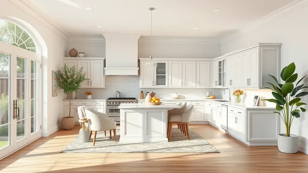 Remodeling in Floral Park, CA showcasing a modern kitchen with updated fixtures and finishes.