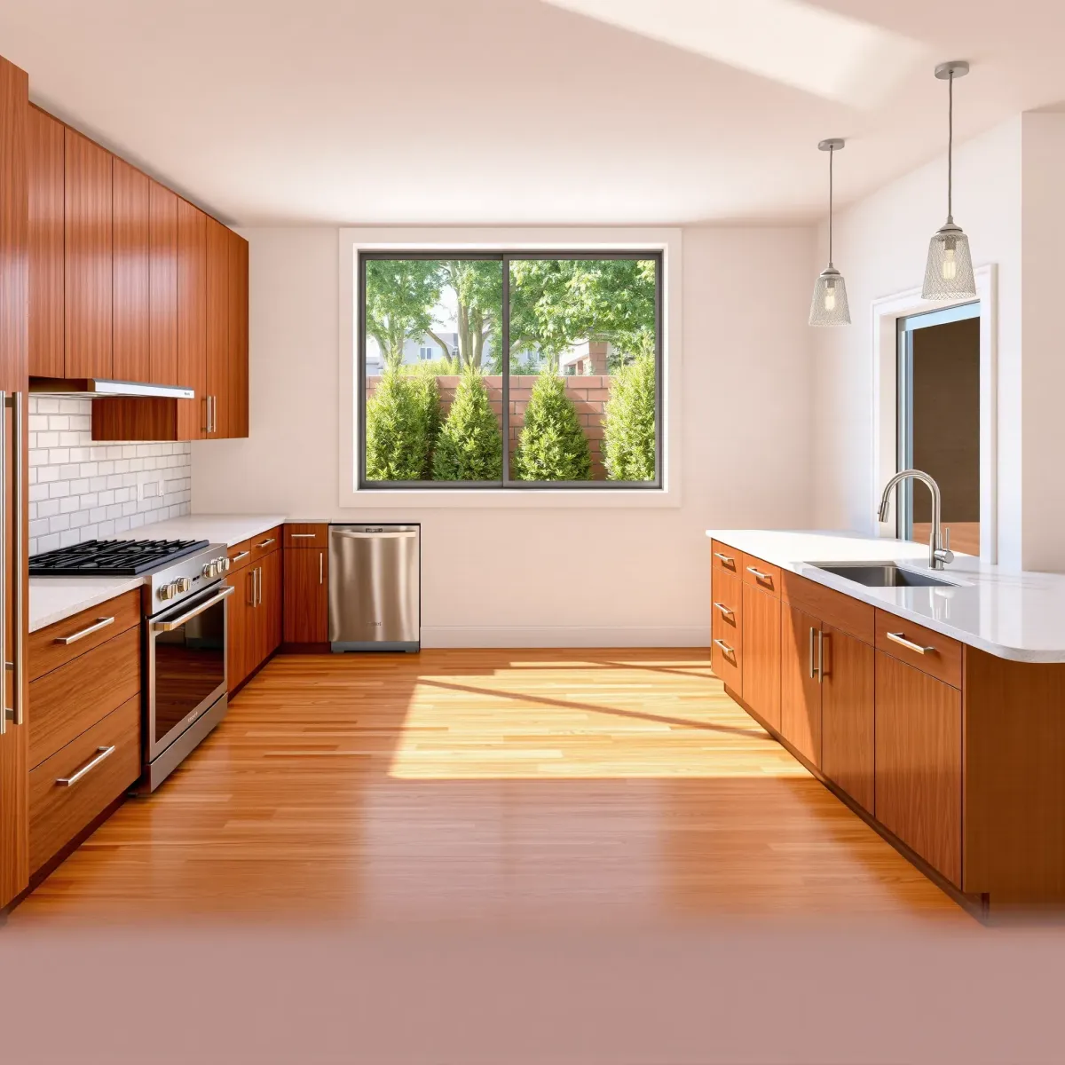 Remodeled North Tustin kitchen with matte cabinets, stainless appliances, quartz island, natural light, and modern decor.