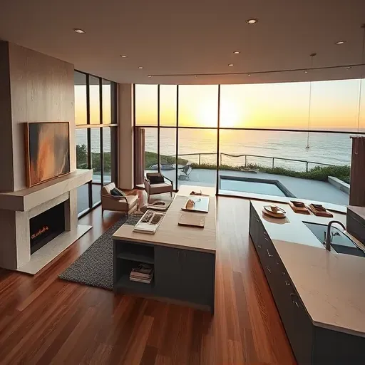 Luxurious coastal home in Newport Coast with open living space, ocean views, and elegant interior design features.