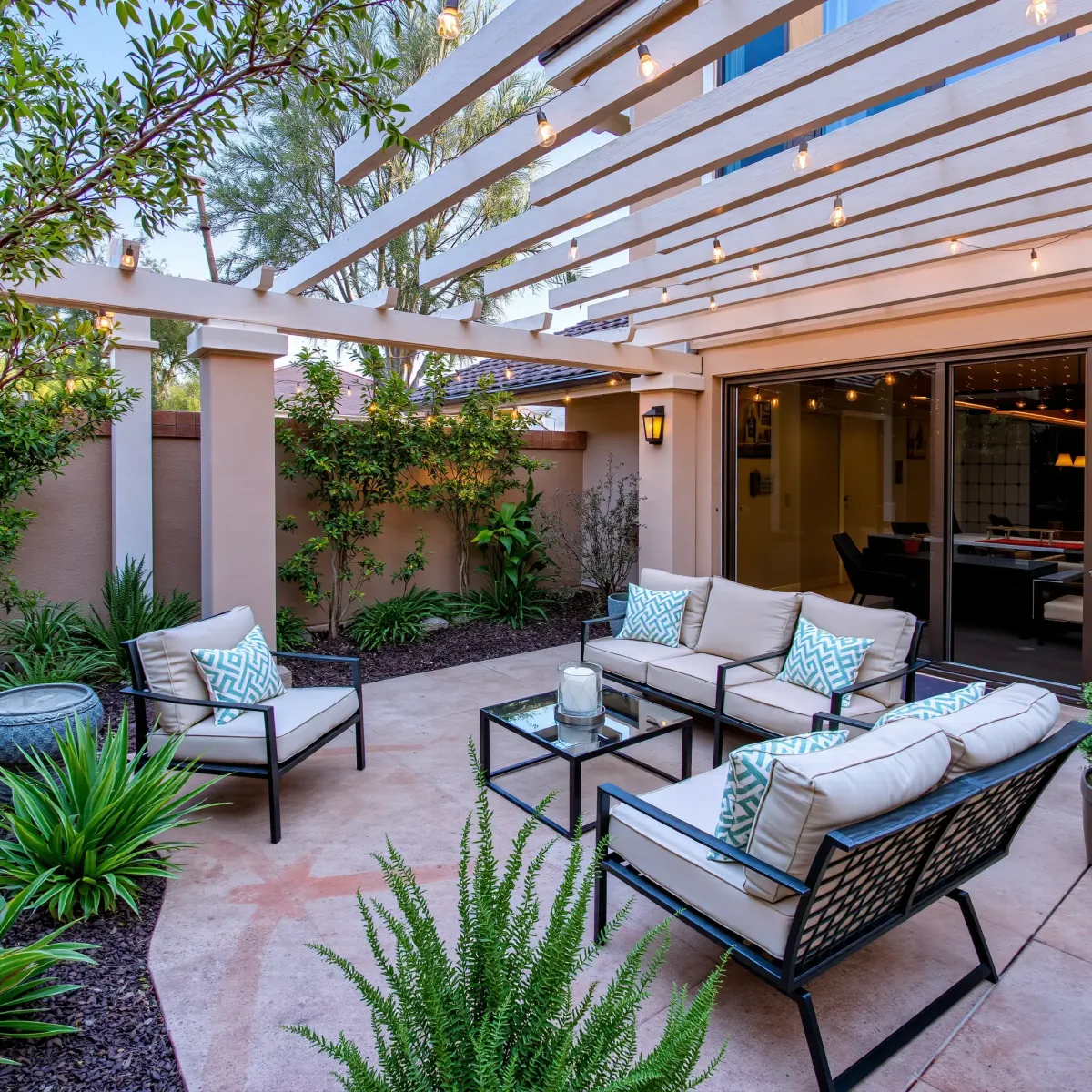 Renovated Coto De Caza home interior with hardwood floors, white cabinetry, stainless steel appliances, and bright open spaces.