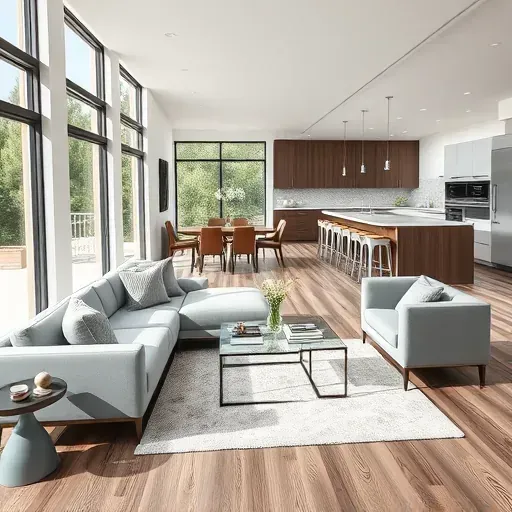 Modern living room remodel in Mission Viejo CA featuring elegant furnishings, natural light, and stylish decor.