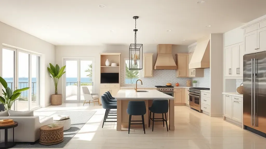 Remodeling in Newport Coast, CA with a modern kitchen featuring sleek cabinets and stylish countertops.