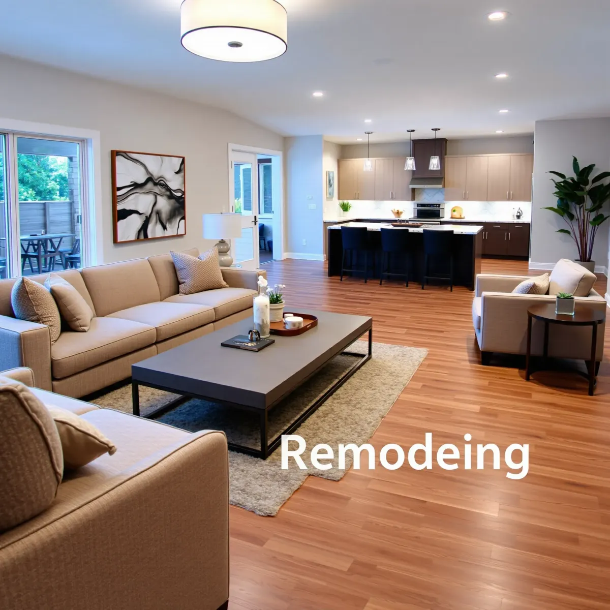 Beautiful modern home remodeling in Windsor Village, CA, with fresh siding, large energy-efficient windows, and a landscaped yard.