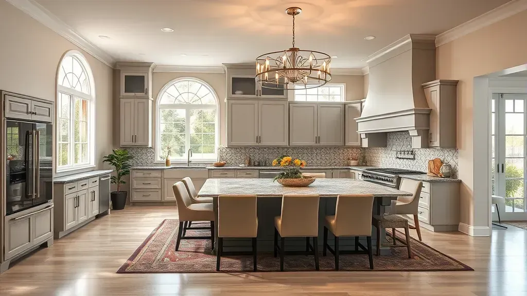 Remodeling in Westminster, CA showcasing a modern kitchen with sleek finishes and open layout.