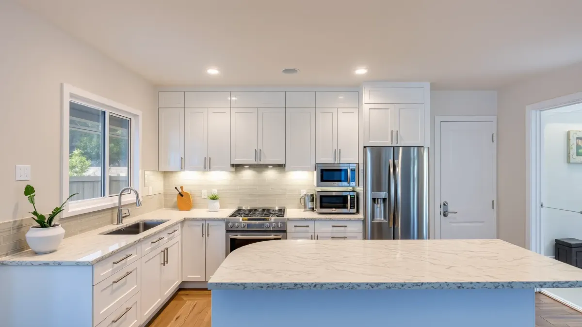 Image showcasing Kitchen Remodeling projects in Los Angeles, CA, highlighting modern designs and elegant upgrades.