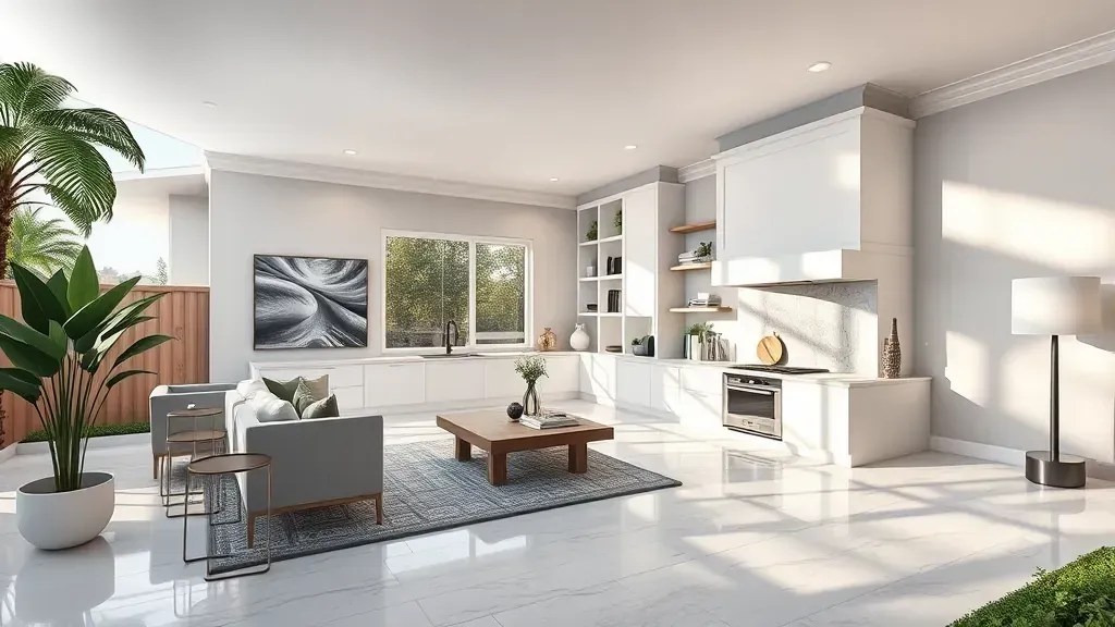 Remodeling in Newport Heights CA showcasing modern design and beautiful landscaping.