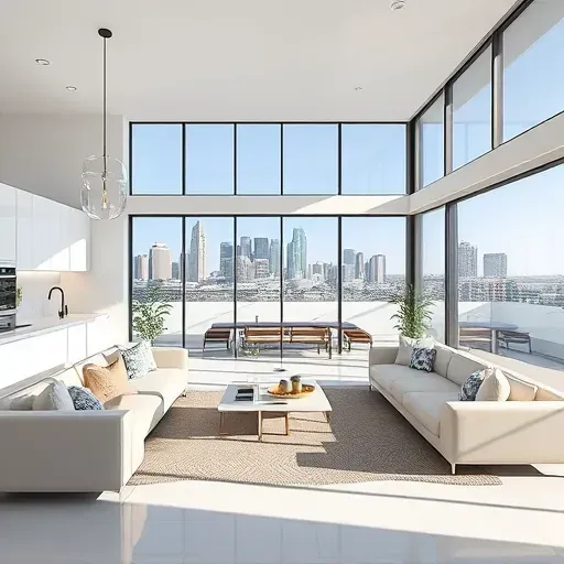 Beautifully remodeled living space in Los Angeles showcasing modern design elements and stylish decor.