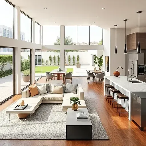 Completed home remodeling space in Los Angeles showcasing modern design elements and stylish decor.