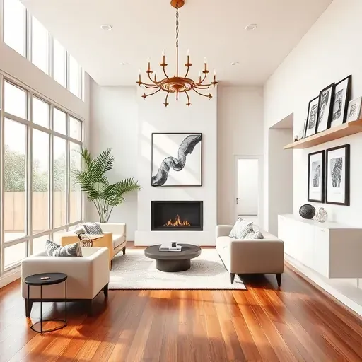 Modern living room remodel in Westside CA with sleek furniture, large windows, and elegant decor highlighting craftsmanship.