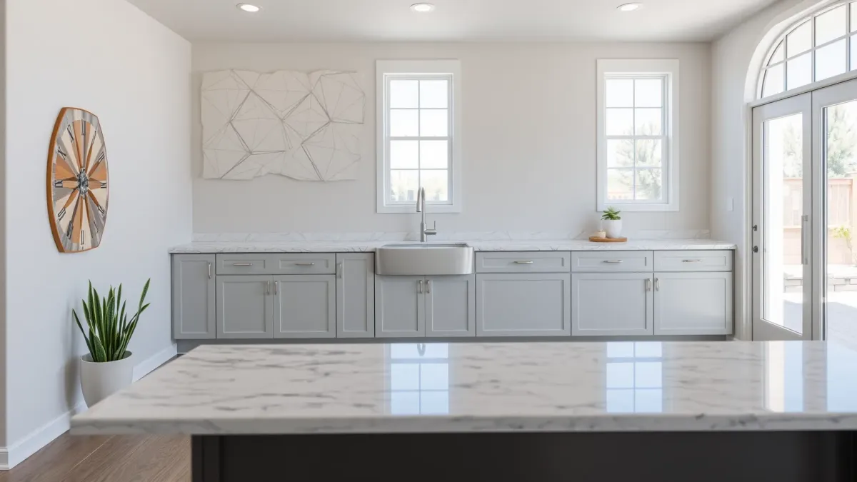 Remodeled Riverview West CA home with modern exterior, landscaped yard, sleek garage, and vibrant neighborhood setting.
