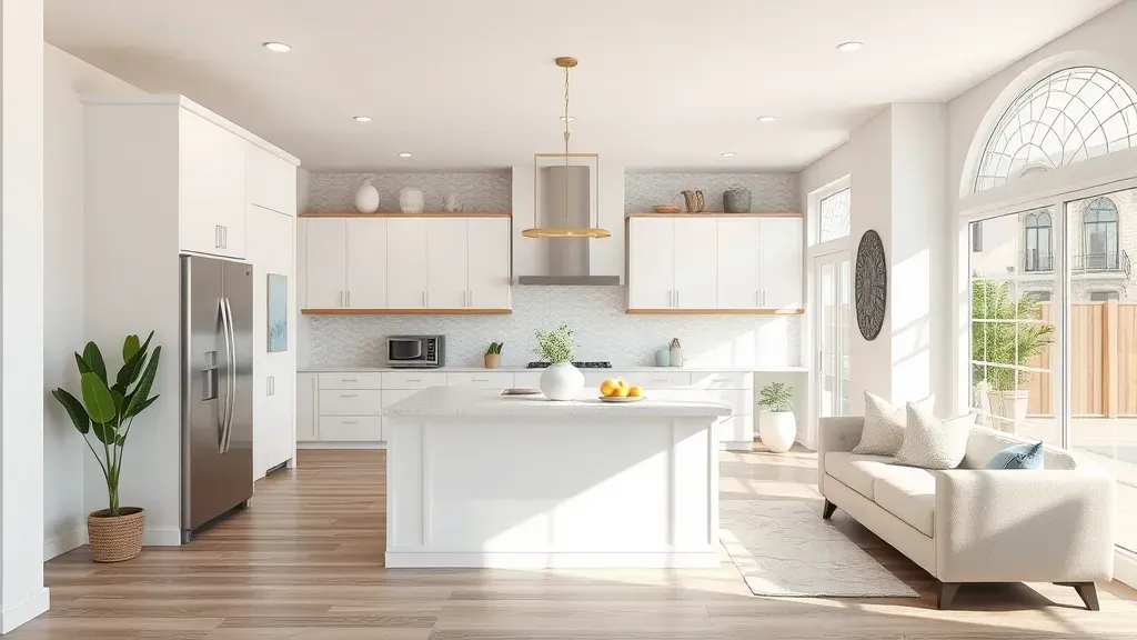 Remodeling in East Garden Grove, CA showcasing modern kitchen design and upgraded fixtures.