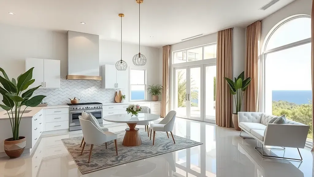 Remodeling in Laguna Niguel, CA showcasing a modern kitchen with bright cabinetry and updated appliances.