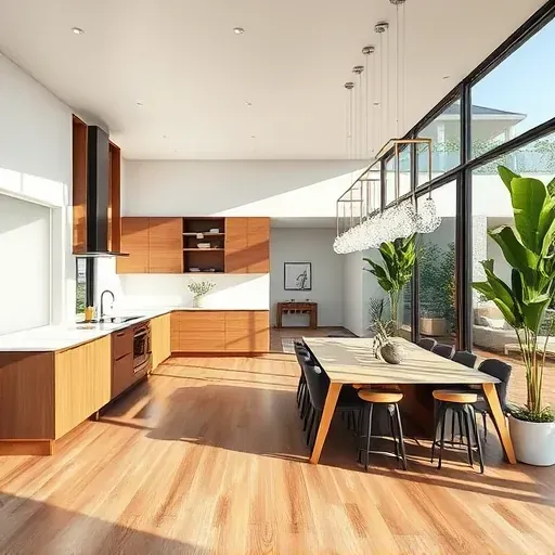 Remodeled interior space in Los Angeles featuring modern design, sleek finishes, and stylish decor.