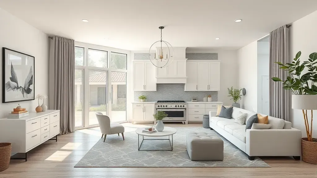 Remodeling in Windsor Village, CA, featuring modern kitchen and open living space design.