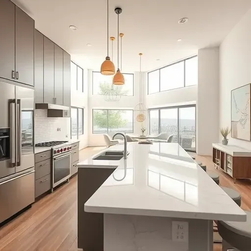 Recently remodeled Los Angeles kitchen featuring modern cabinetry, quartz countertops, stainless steel appliances, and natural light.