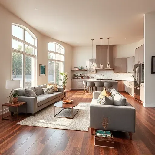 Beautifully remodeled living space in Mission Viejo with elegant flooring, modern furnishings, and abundant natural light.