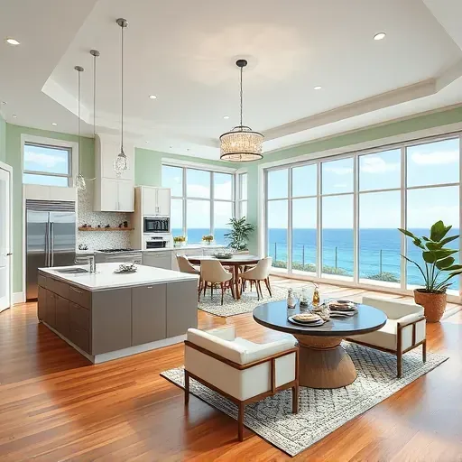 Elegant open-concept living space in Jupiter FL blending modern design with coastal charm and stunning natural light.