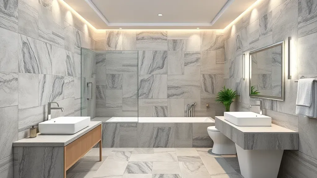 Bathroom Tile Installation projects showcased in Los Angeles CA with various designs and styles.