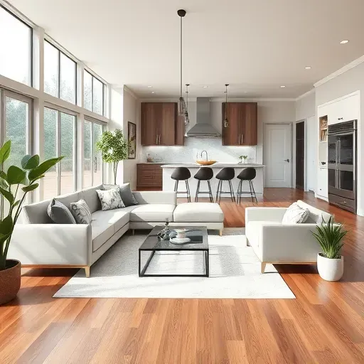 Stylish remodeled living room in Riverview West CA featuring contemporary furniture, natural light, and elegant decor.